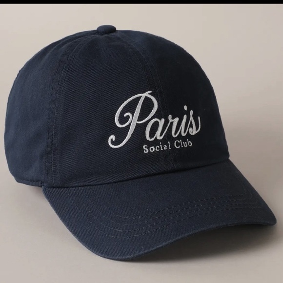 1. BACK IN STOCK-Paris Social Club Baseball Hat Navy Blue - Picture 3 of 5